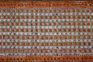 Masnad Wood Block, Mordant- and Resist-Dyed Khadi Cotton, From Gujarat India.C.1900. Its size is W-114cm x L-190cm.(DSL04440).                