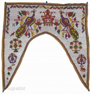 Door Wall Hanging Italian Bead work,Kathi londowning From Saurashtra Gujarat India.Very Rare Piece.Its size is 69cm X 72cm.(DSL01990).               