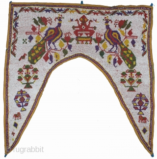 Door Wall Hanging Italian Bead work,Kathi londowning From Saurashtra Gujarat India.Very Rare Piece.Its size is 69cm X 72cm.(DSL01990).               