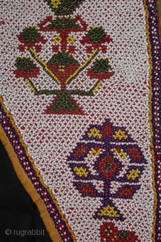 Door Wall Hanging Italian Bead work,Kathi londowning From Saurashtra Gujarat India.Very Rare Piece.Its size is 69cm X 72cm.(DSL01990).               