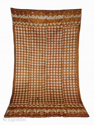 Vintage Phulkari From West(Pakistan)Punjab India Called As Bagh.One of the rare design in Indian Phulkari.(DSC01360).                  