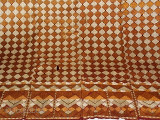 Vintage Phulkari From West(Pakistan)Punjab India Called As Bagh.One of the rare design in Indian Phulkari.(DSC01360).                  