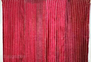 Thirma Phulkari From West(Pakistan)Punjab India Called As Thirma Bagh.C.1900.Floss Silk on Hand Spun Cotton khaddar Cloth. Its size is 138cm x 244cm.(DSC05630).           