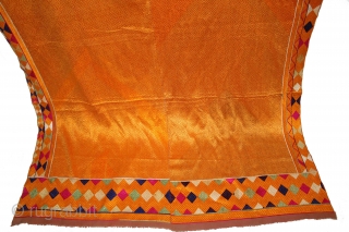 Vari-Da-Bagh from West (Pakistan) Punjab India Called As Vari-Da-Bagh.Extremely Fine Phulkari.This bagh was gifted to the bride by her in-laws when she was entering their house, her new home, on the wedding  ...