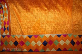 Vari-Da-Bagh from West (Pakistan) Punjab India Called As Vari-Da-Bagh.Extremely Fine Phulkari.This bagh was gifted to the bride by her in-laws when she was entering their house, her new home, on the wedding  ...