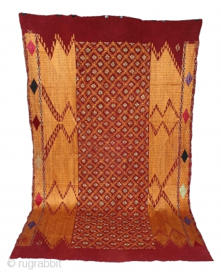 Sarpallu Phulkari from East(Punjab)India called As Sarpallu. Rare Design.Extremely Fine Phulkari.(DSC01430).                      