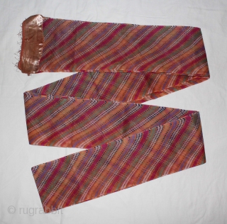 Mothara Pagh (Turban) Fine Cotton Mull-Mull Early 20"Century.Royals family Rajasthan India.Length 15 to 18 miter.(DSC01440New).                  