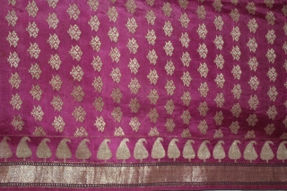 Rare Vintage Pitambari Saree hand woven zari (silver treads) saree from Varanasi called As Pitambari Saree of late 19th century.Made to order for some Royal Rajput Family.(DSL02070).      