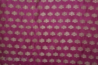 Rare Vintage Pitambari Saree hand woven zari (silver treads) saree from Varanasi called As Pitambari Saree of late 19th century.Made to order for some Royal Rajput Family.(DSL02070).      