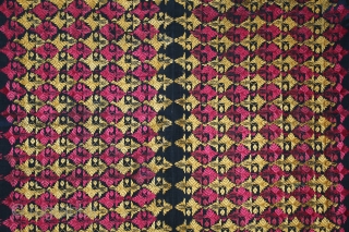 Indigo Phulkari From East(Punjab)India Called As Phulkari. Floss Silk on Hand Spun Cotton khaddar Cloth. Extremely Fine Phulkari.(DSC050921)).               