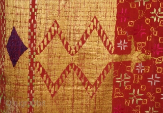 Sarpallu Phulkari from East(Punjab)India called As Sarpallu. Rare Design.Extremely Fine Phulkari.(DSC01480New).                      