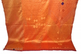 Phulkari From West (Pakistan)Punjab India Called As Vari-Da-Bagh.Rare Design Ghunghat.Floss Silk on Hand Spun Cotton khaddar.This bagh was gifted to the bride by her in-laws when she was entering their house, her  ...
