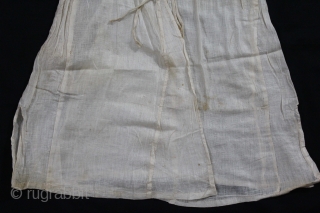 Angarakha Man(Costume) Fine Muslin Cotton From Rajasthan India.C.1900.Worn by Royal Family of Rajasthan.Its size is Length-75cm, Width-76cm, Sleeve- 15cmX67cm.(DSL04020).              