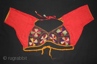 Women Blouse Backless(Choli) from Himachal Pradesh,Chamba India.C.1900.(DSL02150).                          