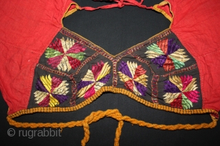 Women Blouse Backless(Choli) from Himachal Pradesh,Chamba India.C.1900.(DSL02150).                          