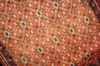 Patola Sari Double Ikat.Woven with Vohra-Gaji-Bhat,Used by the Vohra Muslim Merchant Caste From Patan Gujarat India.This pattern is called “Vohra Gaji Bhat”, A design favored by the Vohra Muslims.Its Size is 118cm  ...