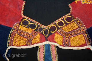 Banjara Choli Blouse From Karnataka South India.C.1930. Hand Spun Cotton Dyed in Natural Colors.(DSL03460).                   