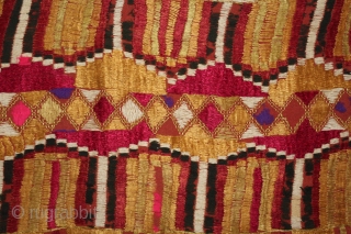 Phulkari from East(Punjab) India Called As Darshan Darwaja Design Bagh. One of the rare design in Indian Phulkari(DSE02170).               