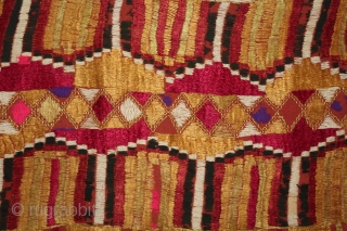 Phulkari from East(Punjab) India Called As Darshan Darwaja Design Bagh. One of the rare design in Indian Phulkari(DSE02170).               