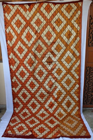 Vintage Phulkari from west (Pakistan) Punjab India Called As Patang Bagh,Very Rare influence of Design.Prefect Condition.(DSC00810New).                 