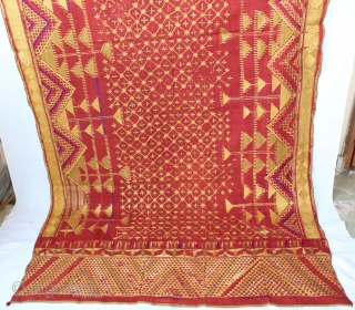 Vintage Phulkari from East (India) punjab India Called As Sarpallu,Very Rare Design of Sarapllu Phulkari.Condition Used (DSC00480)                