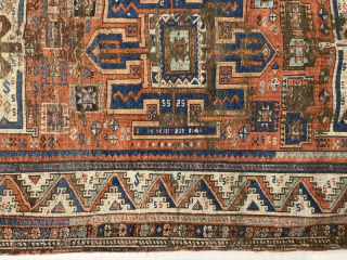 Mid 19th century Eastern Anatolian longrug. 213cm by 112 cm. Beautiful but battered, a good example of a rare type, plate 94, Bruggermann & Bohmer, Rugs of Anatolia.
Washed and conserved. 
Contact gene@heritage-antique-rugs.com  ...