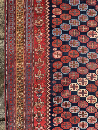 Late 19th century Afshar rug in great condition, with excellent colours.
2.70m by 1.61m
Contact gene@heritage-antique-rugs.com for more pics, price etc.