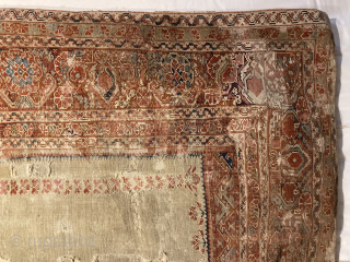 18th century Giordes rug. Heavily repaired in the past, the piece has been mounted
1.62m by 1.25m

www.heritage-antique-rugs.com for more images and price or email me at gene@heritage-antique-rugs.com       