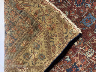 Early 19th centuey Kula rug fragment, missing outer border. Full of old repair.
1.60m by 1.15m
Contact gene@heritage-antique-rugs.com                 