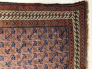 Late 19th century Belouch rug, 2.05m by 1.20m
Good condition for its age.
email me at gene@heritage-antique-rugs.com                  