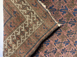 Late 19th century Belouch rug, 2.05m by 1.20m
Good condition for its age.
email me at gene@heritage-antique-rugs.com                  