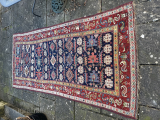 19th century Shahsavan (?) longrug. Good condition, good colours
3.04m by 1.40m

Contact gene@heritage-antique-rugs.com for more pics, price etc                