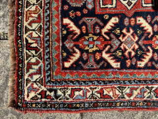 19th century kamseh bagface, crisp design, great colours, good condition
0.71m by 0.50m
Contact gene@heritage-antique-rugs.com for more pics, price etc.               