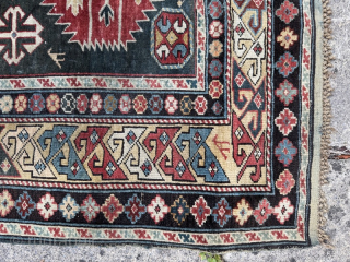 Early 20th century Shirvan, a little distressed but fit for the floor
1.58m by 1.20m
Contact gene@heritage-antique-rugs.com for more pics, price etc 
WhatsApp +44 (0)7803341863
          