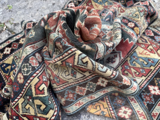 Early 20th century Shirvan, a little distressed but fit for the floor
1.58m by 1.20m
Contact gene@heritage-antique-rugs.com for more pics, price etc 
WhatsApp +44 (0)7803341863
          