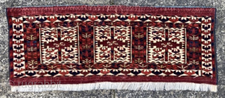 Finely woven mid 19th century Tekke mafrash in superb condition, conserved.
65cm by 24cm
Contact gene@heritage-antique-rugs.com for more pics, price etc.              