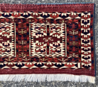 Finely woven mid 19th century Tekke mafrash in superb condition, conserved.
65cm by 24cm
Contact gene@heritage-antique-rugs.com for more pics, price etc.              