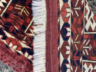 Finely woven mid 19th century Tekke mafrash in superb condition, conserved.
65cm by 24cm
Contact gene@heritage-antique-rugs.com for more pics, price etc.              