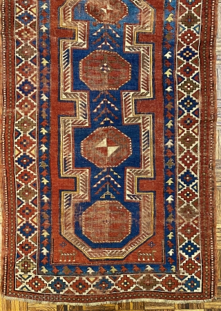 Karagashli Caucasian double-ended prayer rug, dated AH 1303/ 1885CE
3’8 x 5’9”/ 112 x 175 cm                  