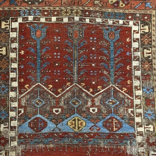 Antique Ladik Prayer rug, dated A.H. 1230 ( 1815 CE); 3’7” x 6’5”

Woven a relatively long vertical shape, this Ladik features the classic

arrangement of a red, triple-arch mihrab set above a panel  ...