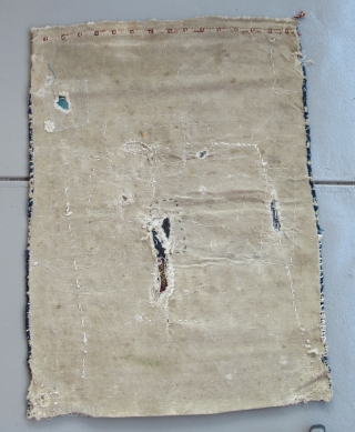 Central Anatolian Cuval ( flour sack )...Sivas ?.....circa 1850.....28" x 40"  (70cm x 100cm )...condition as found and shown.             