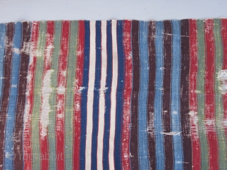 Northeast Anatolian kilim fragment ( Erzurum area ?)....circa 1825....
2'7" x 6'4"( 80 x 190cm )....very fine weave & super colour .....condition as found and shown here.       