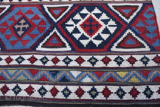 Antique Cauacasian kilim  good condition.  4.8x9.3 or 142x282 cm. 
part of kilim collection being sold                