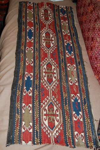 Old Shahsavan soumak persian, very nice colours, and fine weaving, size is 40cm/101 cms, dont know the price please give an honest offer          