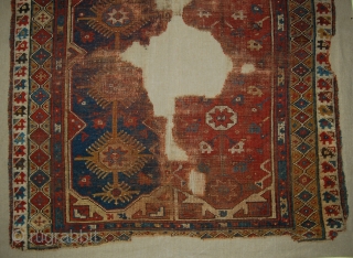 Turkish Fethiye/Makri rug fragment. Classic Makri prayer rug. It has wonderful details and very nice colours. I believe it could be an early example.         