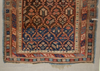 Caucasian Daghestan floral-latice rug. For another Daghestan rug with very similar floral latice see Ian Bennett: Rug no. 420. In: Oriental Rugs. Vol. 1: Caucasian. 1993. p: 316. That one is dated  ...