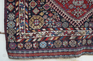 Antique Luri rug with a wide range of colors and attractive borders. 6'10' x 4'5" or 208 x 135cm. Please contact me at Steven.malloch@gmail.com or gerrerugs@gmail.com for questions or purchase.   