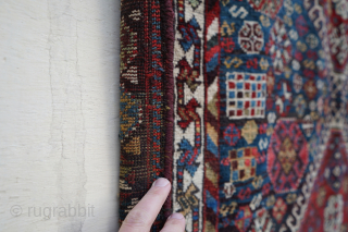 Antique Luri rug with a wide range of colors and attractive borders. 6'10' x 4'5" or 208 x 135cm. Please contact me at Steven.malloch@gmail.com or gerrerugs@gmail.com for questions or purchase.   