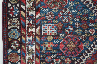 Antique Luri rug with a wide range of colors and attractive borders. 6'10' x 4'5" or 208 x 135cm. Please contact me at Steven.malloch@gmail.com or gerrerugs@gmail.com for questions or purchase.   
