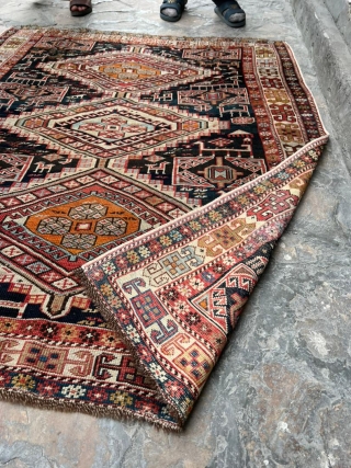 Antique Shirvan rug. Really charming piece. 
3'9" x 5'1"                        